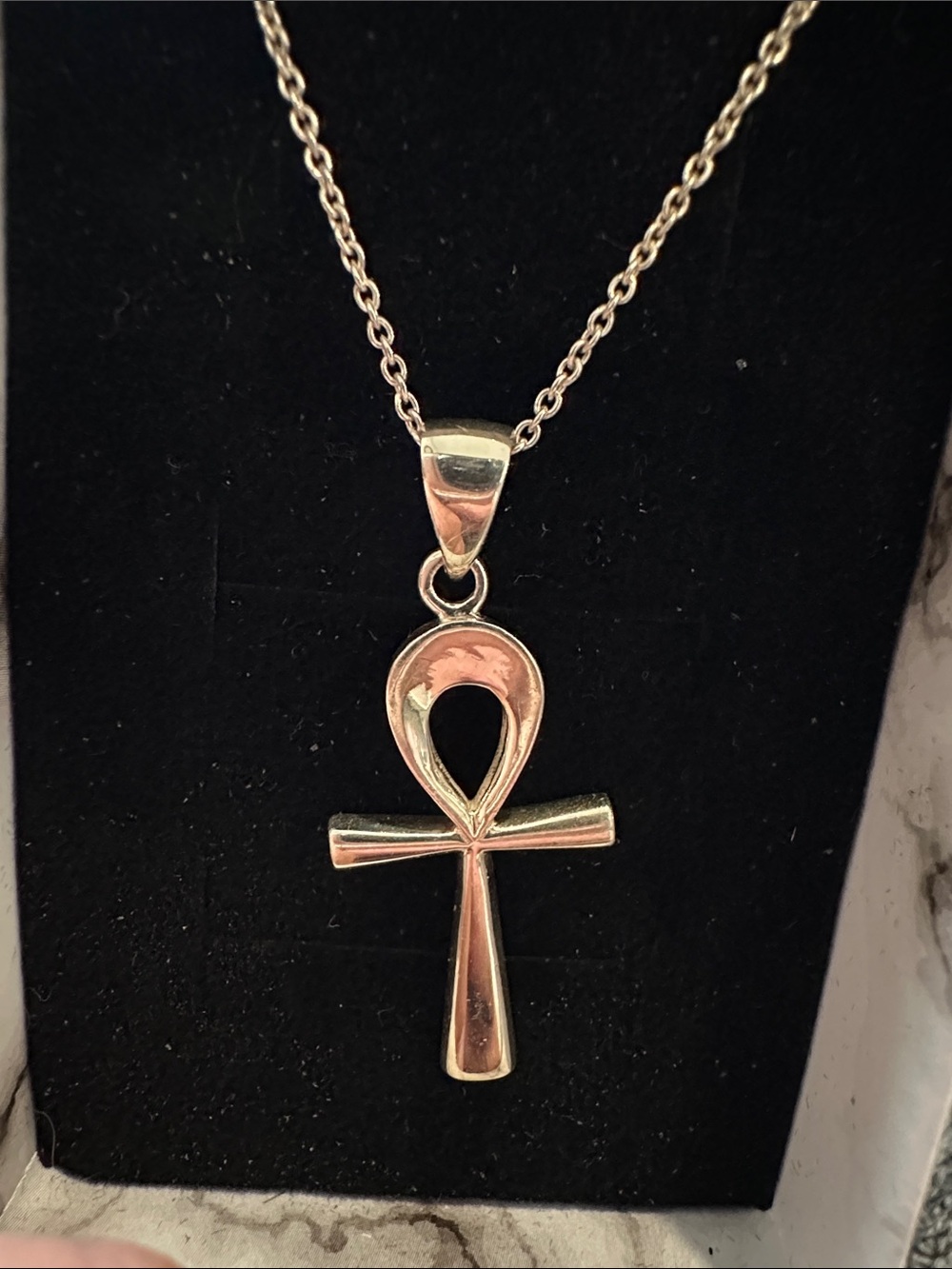 Sterling Silver Ankh Pendant Necklace - Timeless Silver Symbol